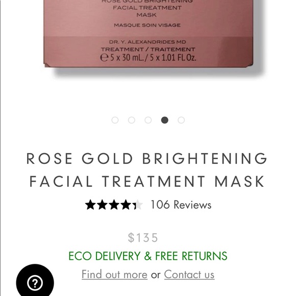 111SKIN Rose Gold Bright Facial Treatment/Mask - Picture 2 of 4